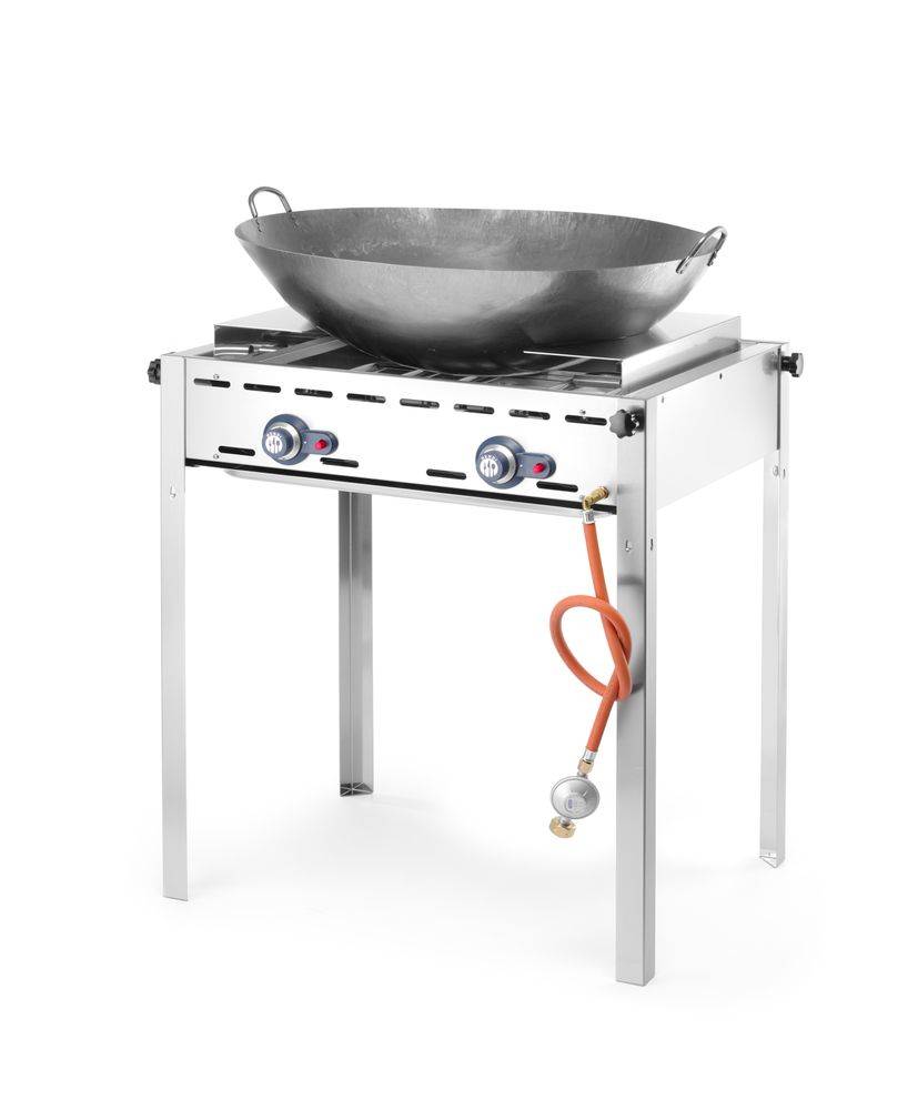 HENDI - Barbecue Green Fire avec 2 brûleurs Profi Line Plaque et grille en fonte émaillée GN 1/1 - Hendi - Image 5