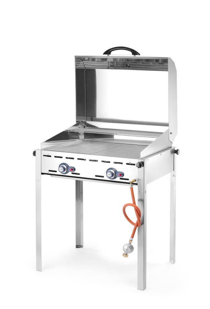 HENDI - Barbecue Green Fire avec 2 brûleurs Profi Line Plaque et grille en fonte émaillée GN 1/1 - Hendi - Image 3