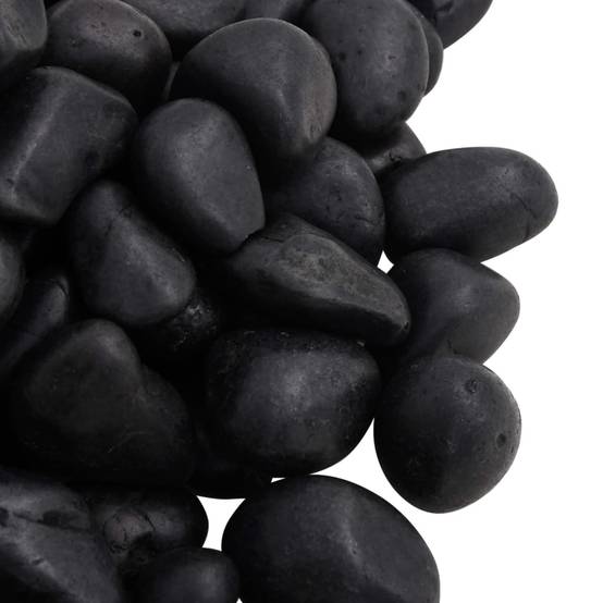 Galets Décoratifs Noirs Pierres Polies pour Jardin Paillage Déco Aquarium 2-5 cm 25 kg - ComfortXL Outdoor Living - Image 4