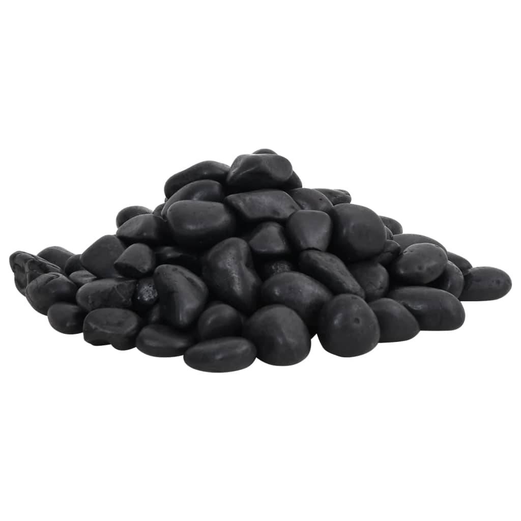 Galets Décoratifs Noirs Pierres Polies pour Jardin Paillage Déco Aquarium 2-5 cm 25 kg - ComfortXL Outdoor Living - Image 2