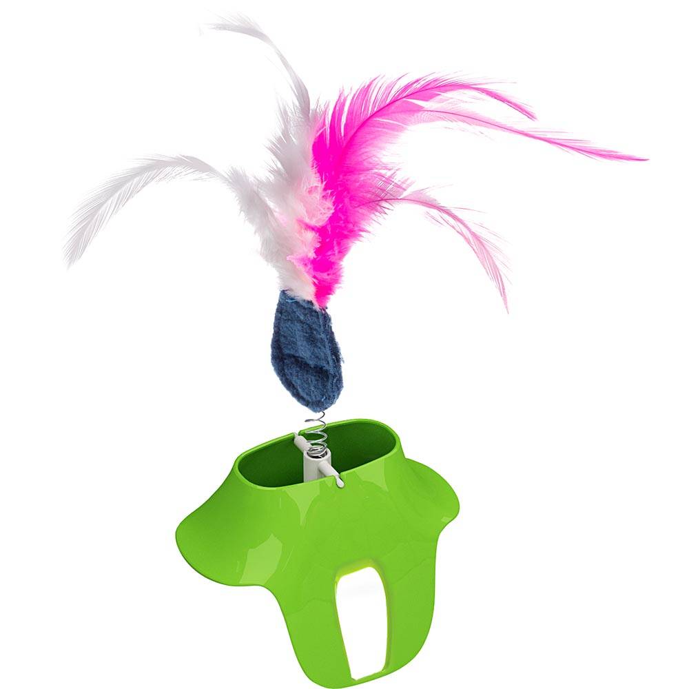 Ferplast - Module pour Jeux pour Chats de la Ligne Clever et Happy FPI 5197, avec Jouet à plumes