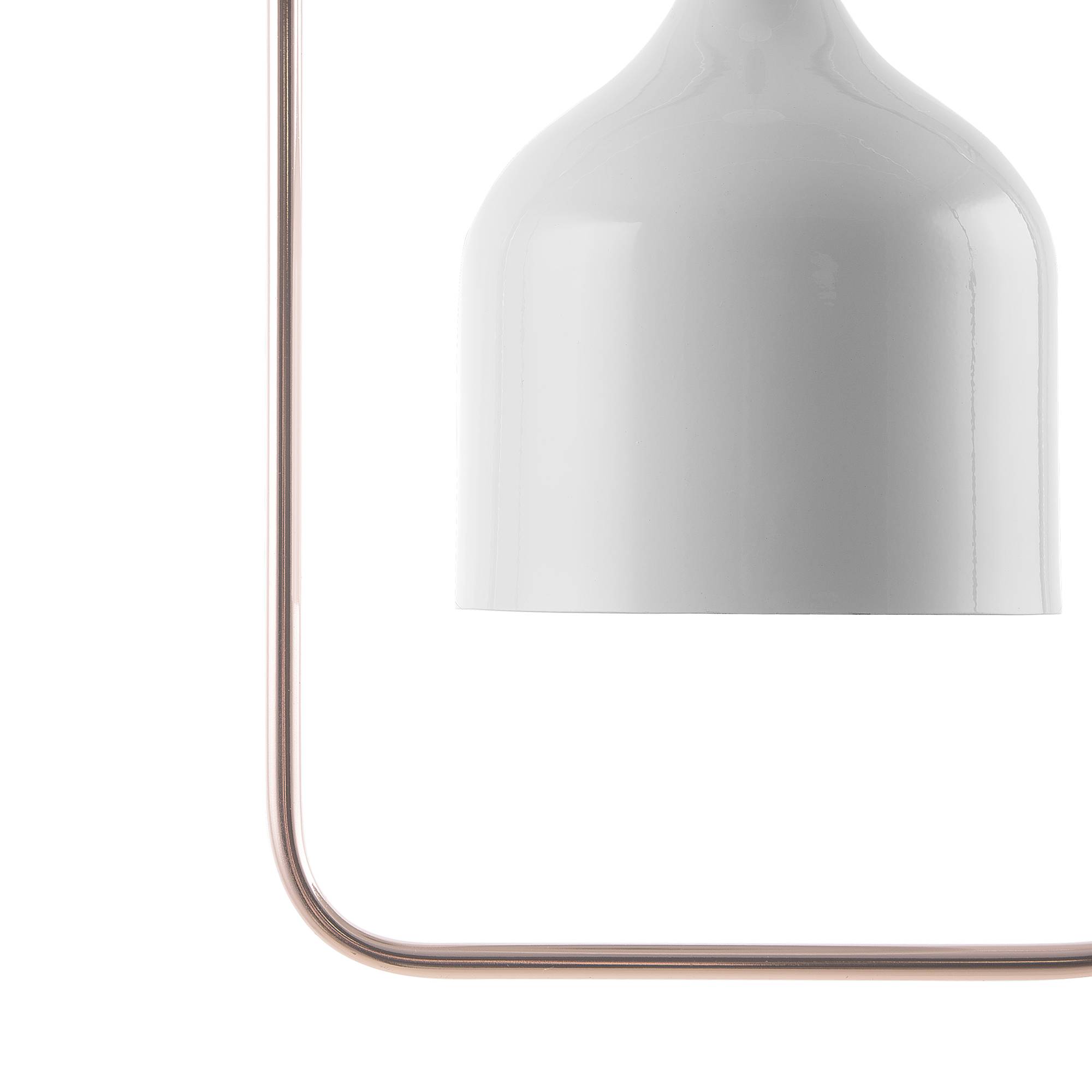 Beliani - Lampe suspension Métal Blanc MAVONE - 24x15x121- Beliani - Image 6
