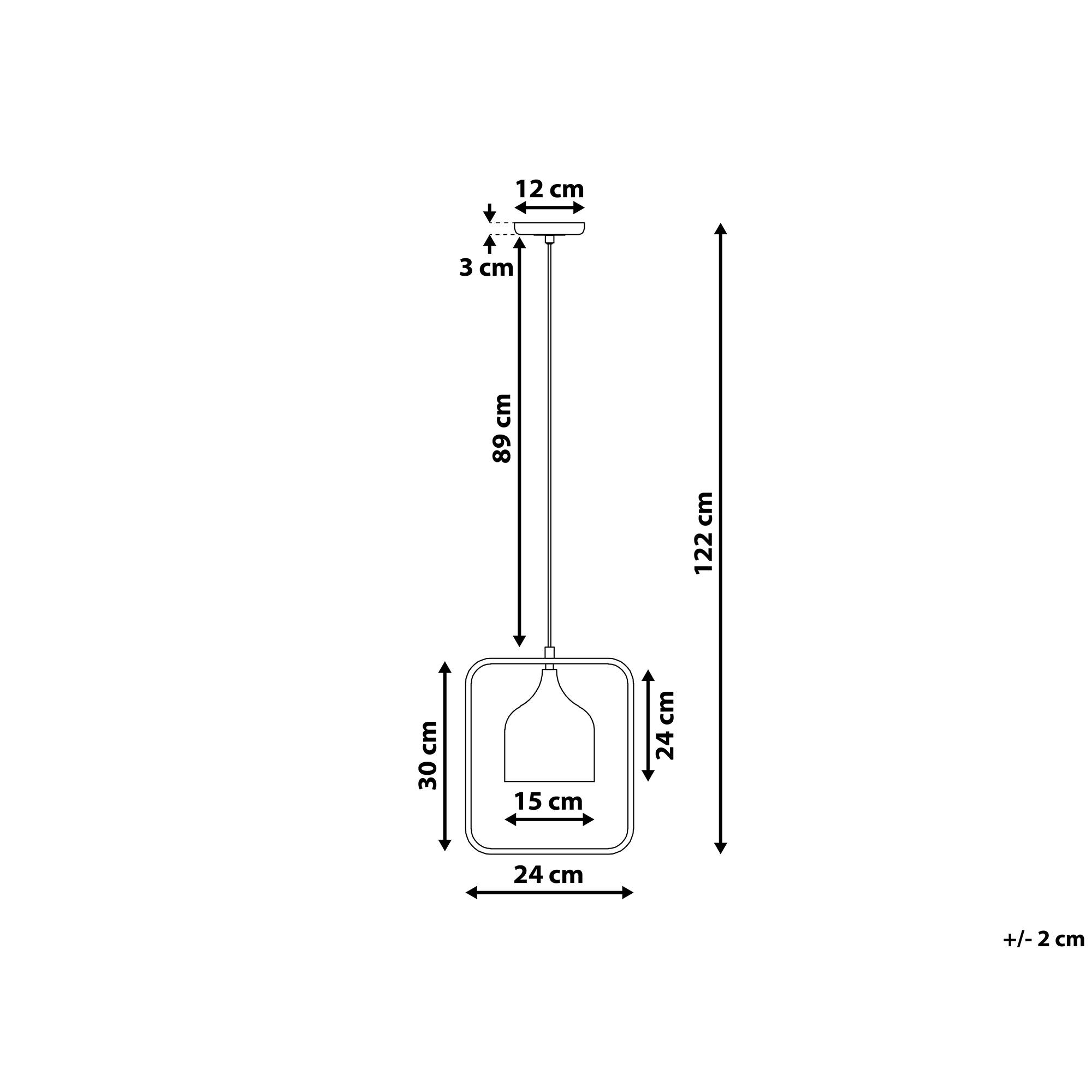 Beliani - Lampe suspension Métal Blanc MAVONE - 24x15x121- Beliani - Image 3