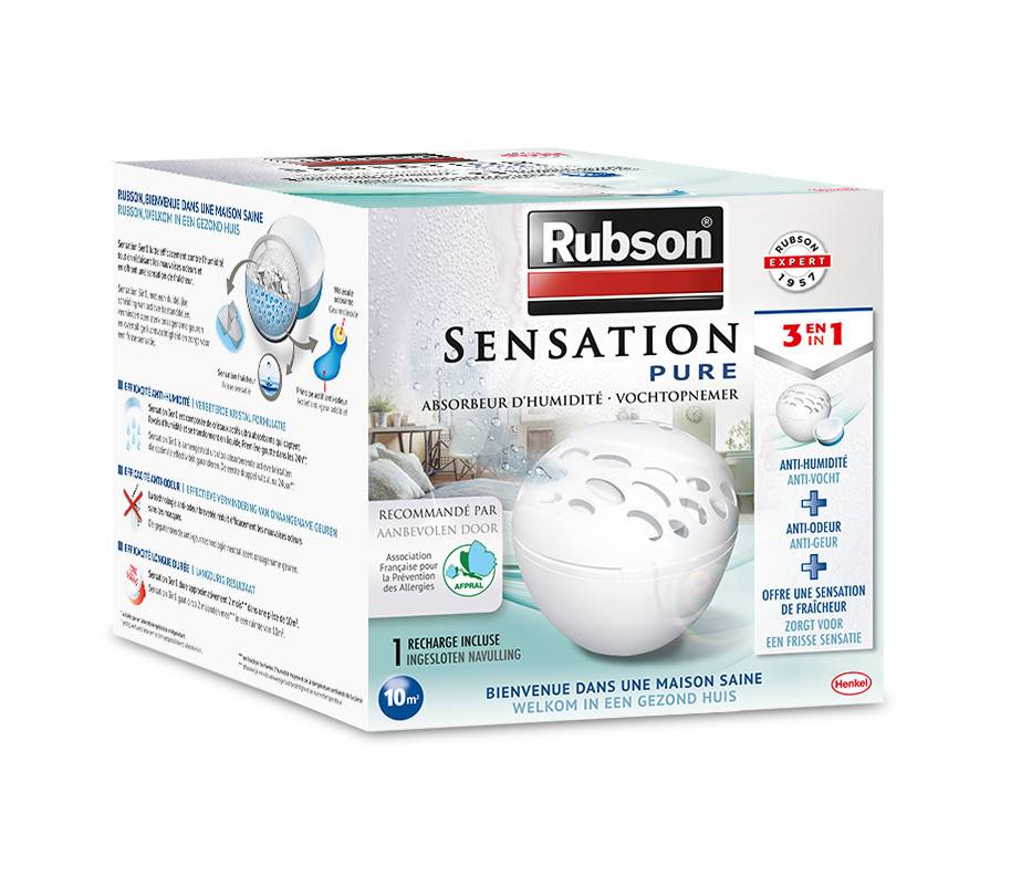 Rubson - Absorbeur d'humidité + 1 recharge power tab 3en1 2091283 Rubson