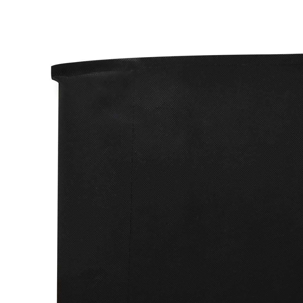 Helloshop26 - Brises-vue paravent 3 panneaux tissu 400 x 160 cm noir - Imagen 4