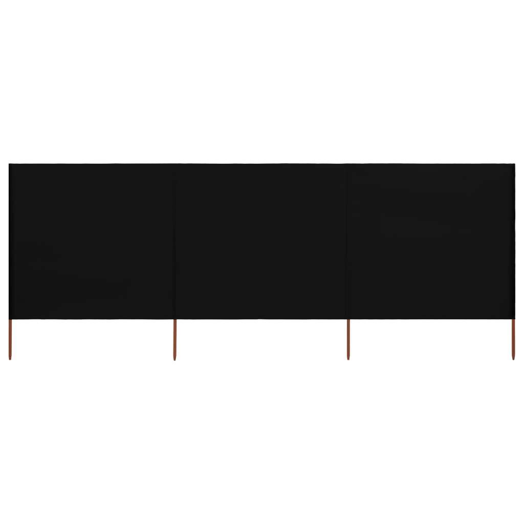 Helloshop26 - Brises-vue paravent 3 panneaux tissu 400 x 160 cm noir - Imagen 1