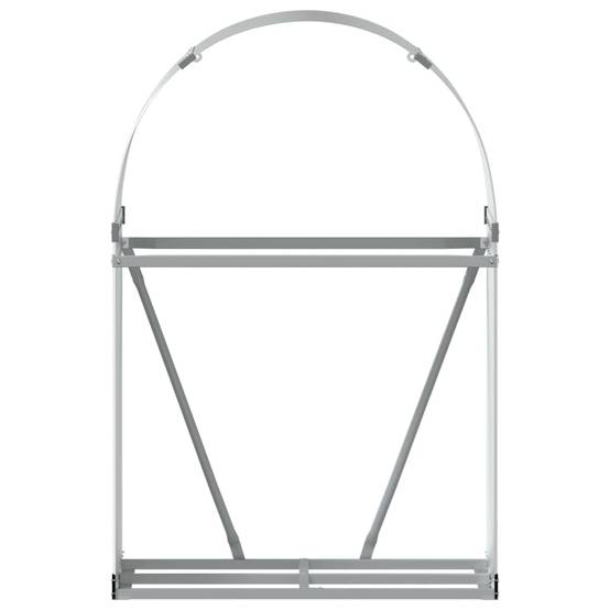 Range-bûches extérieur en acier galvanisé Argenté 80x45x120 cm – ComfortXL Outdoor Living - Image 4