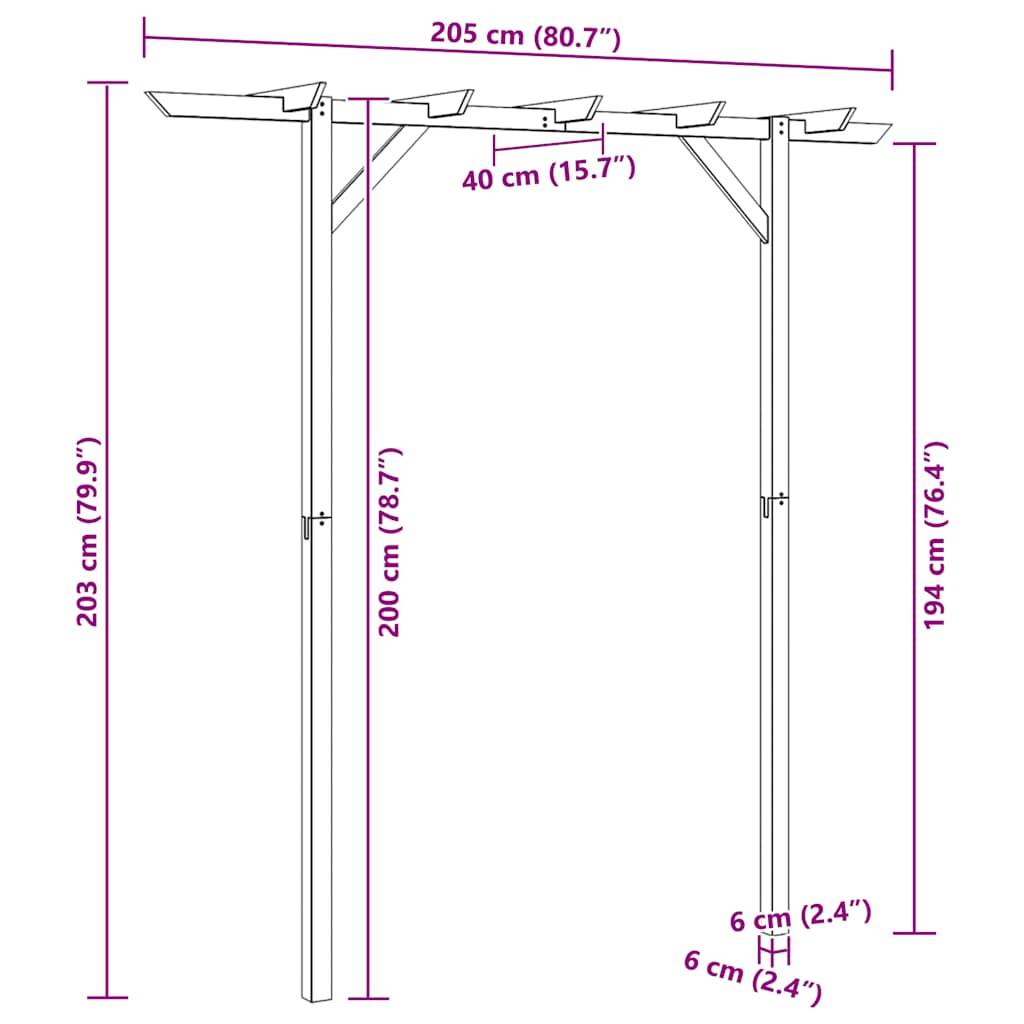 Treillis avec Étagères Bois Sapin Massif pour Pots Fleurs 55x140cm - ComfortXL Outdoor Living - Image 10
