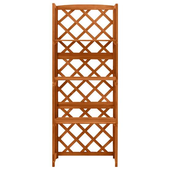 Treillis avec Étagères Bois Sapin Massif pour Pots Fleurs 55x140cm - ComfortXL Outdoor Living - Image 2