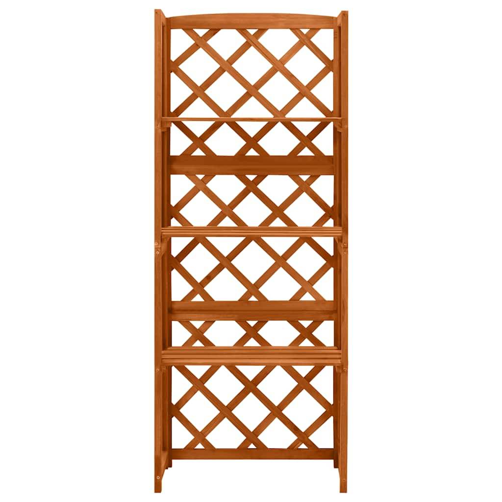 Treillis avec Étagères Bois Sapin Massif pour Pots Fleurs 55x140cm - ComfortXL Outdoor Living - Image 2