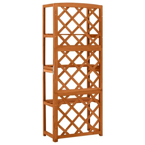 Treillis avec Étagères Bois Sapin Massif pour Pots Fleurs 55x140cm - ComfortXL Outdoor Living - Image 3