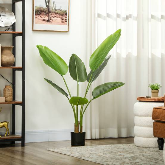 Plante artificielle intérieure 109 cm, arbre artificiel avec pot en plastique et terreau floqué - Image 9
