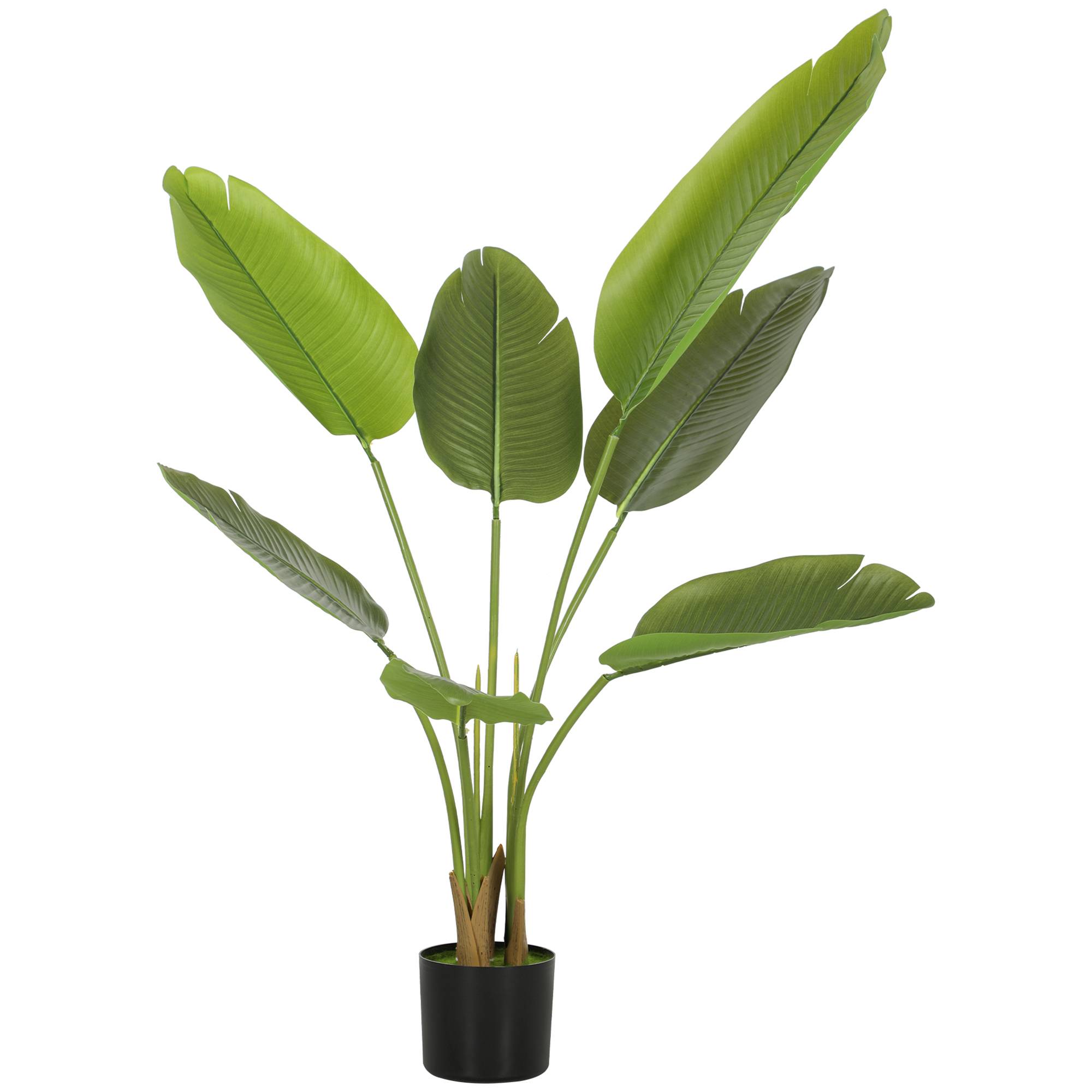 Plante artificielle intérieure 109 cm, arbre artificiel avec pot en plastique et terreau floqué - Image 1