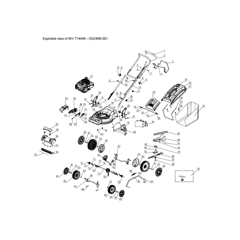 Sac à herbe - 1410083000 pour INV T14046, INV T1456 H2, PROXIMA XSZ46E