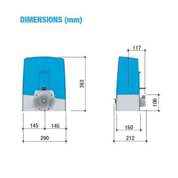 Kit Portail coulissant BXV Connect Line CAME 24V 400Kg - 8K01MS-003 - Image 2