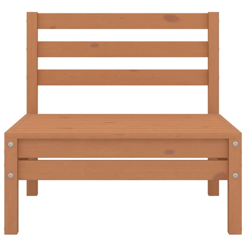 Helloshop26 - Salon de jardin meuble d'extérieur ensemble de mobilier 6 pièces marron miel bois de pin massif - Imagen 5