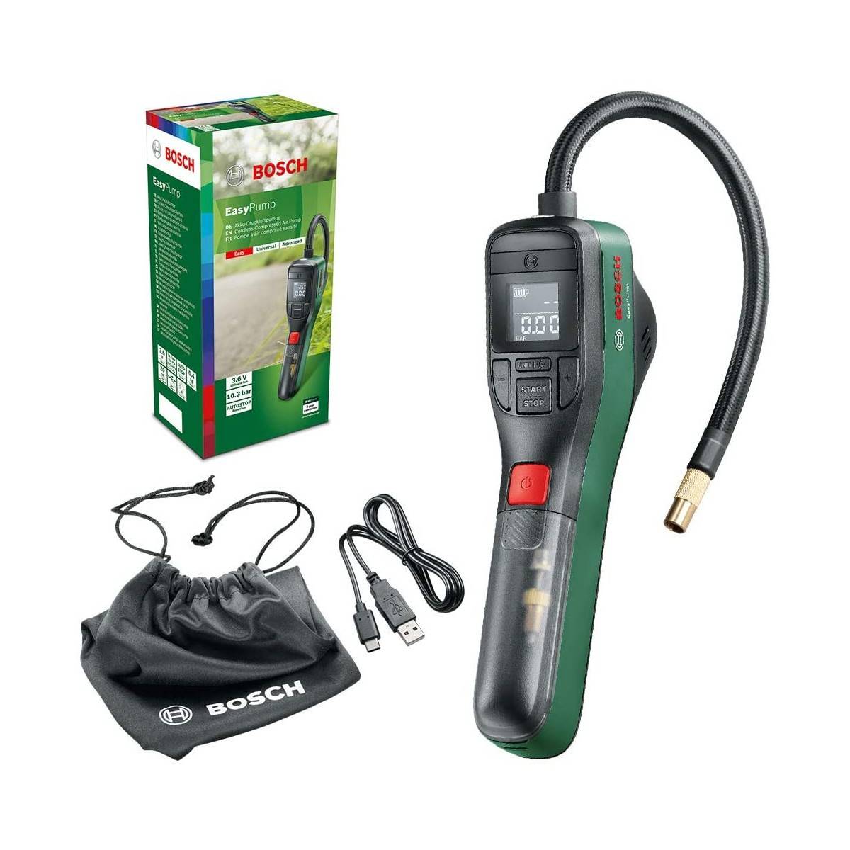 Bosch - Pompe à air comprimé à batterie 3.6 V 3Ah 10.3bar BOSCH Easy Pump Chargeur USB - Image 2