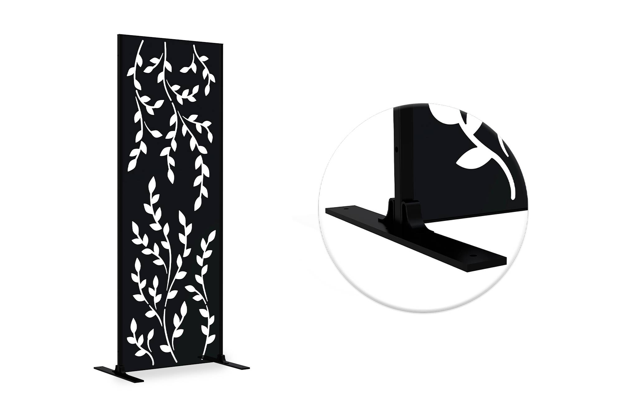 Casanoov Lot de 2 panneaux décoratifs FOLYA noir H.160  cm motif intégral - Image 4