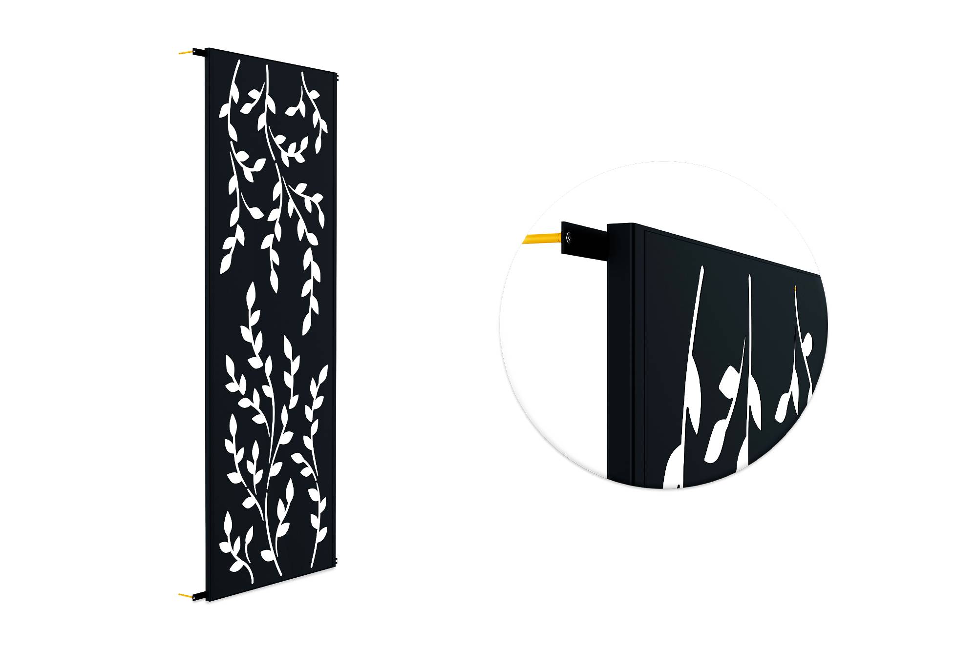 Casanoov Lot de 2 panneaux décoratifs FOLYA noir H.160  cm motif intégral - Image 6