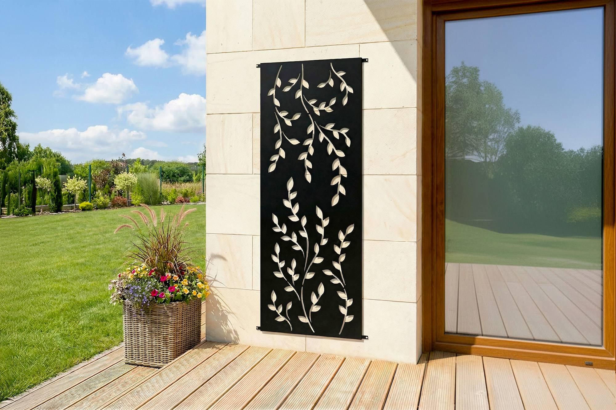 Casanoov Lot de 2 panneaux décoratifs FOLYA noir H.160  cm motif intégral - Image 7
