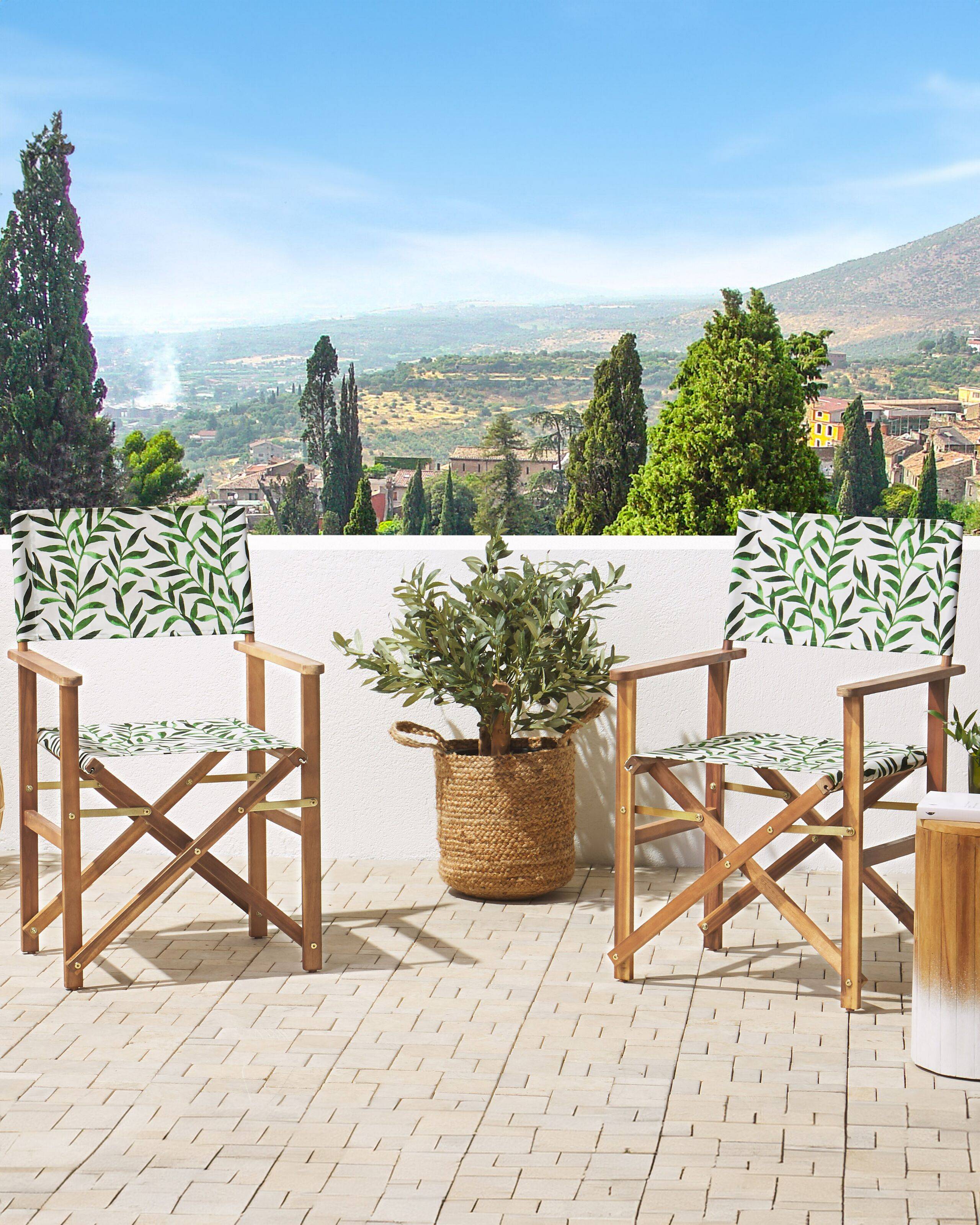 Beliani - Chaise de jardin Tissu Blanc CINE - Beliani - Imagen 1