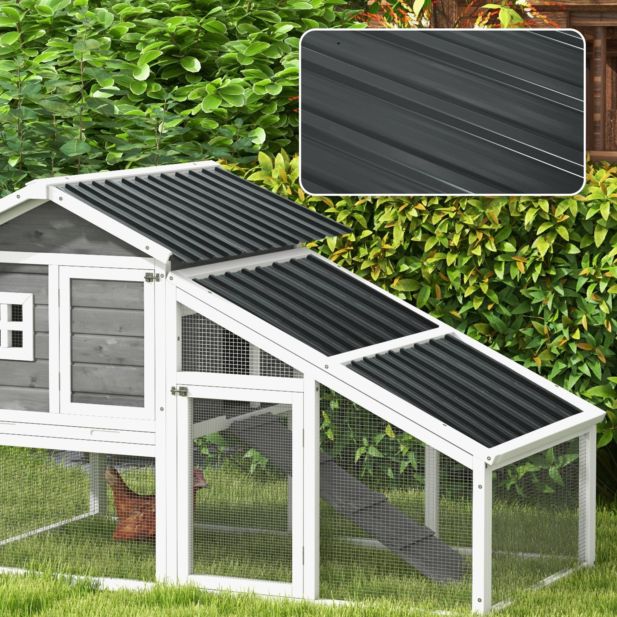 Ensemble de 12 panneaux de toiture en acier galvanisé, 7 m², pour abri de jardin, 129 x 45 cm, gris foncé - Image 4