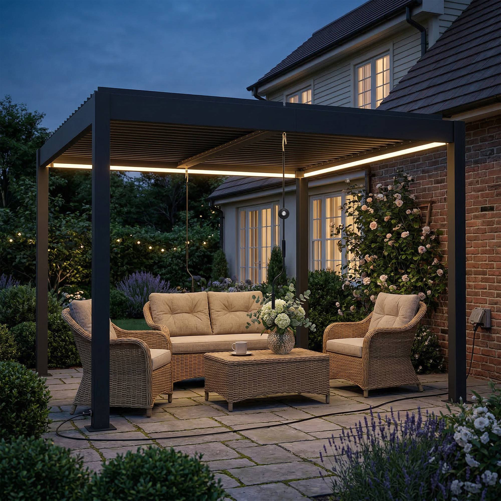 PANGIVO - Pergola aluminium 300 x 300 x 250 cm - PANGIVO - Image 3