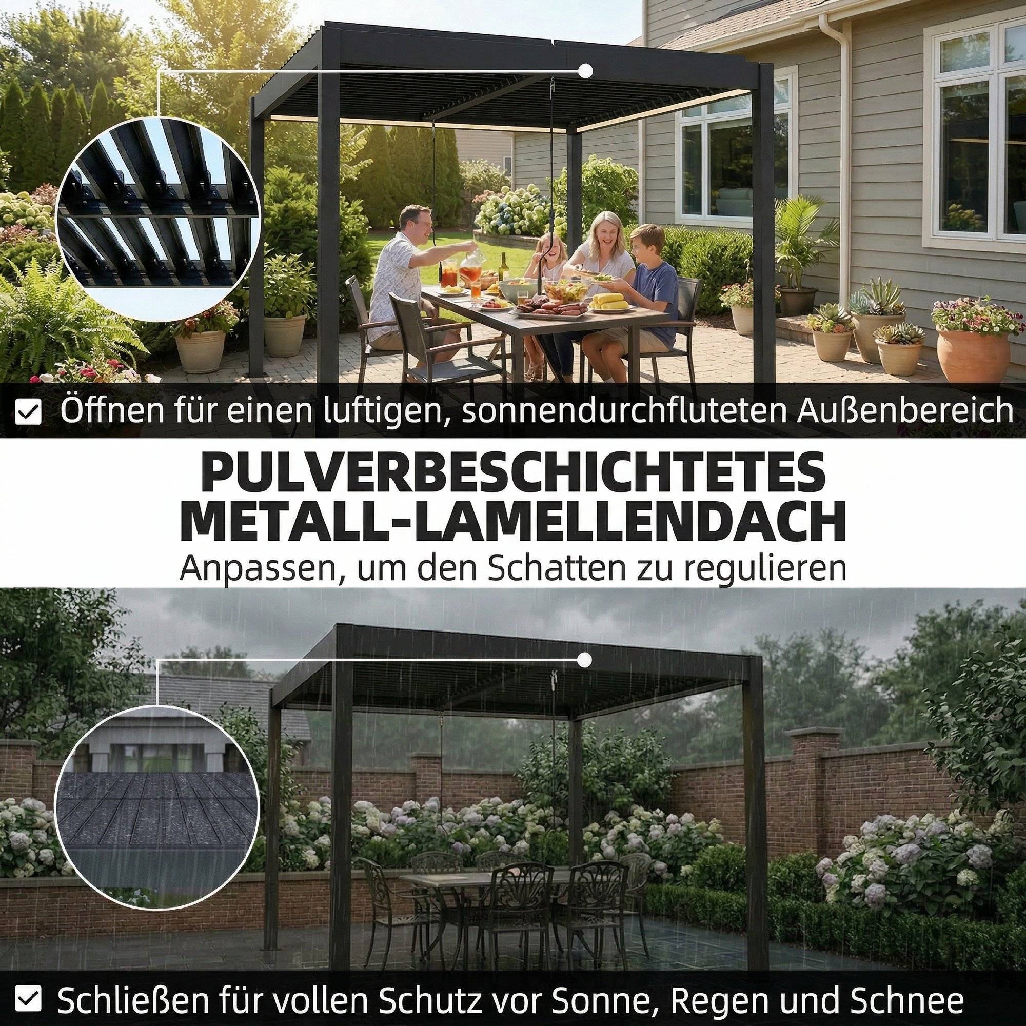 PANGIVO - Pergola aluminium 300 x 300 x 250 cm - PANGIVO - Image 7