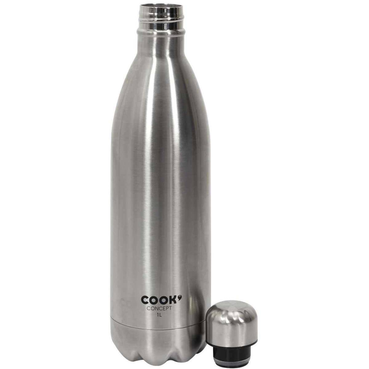 Cook Concept - Bouteille de transport isotherme en inox 1 litre - Image 1