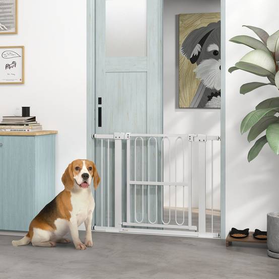 Sans Marque - Barrière de porte pour chien, 76-104 cm, sans perçage, pour escaliers - Image 4