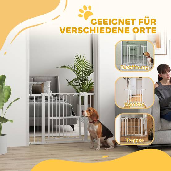 Sans Marque - Barrière de porte pour chien, 76-104 cm, sans perçage, pour escaliers - Image 10