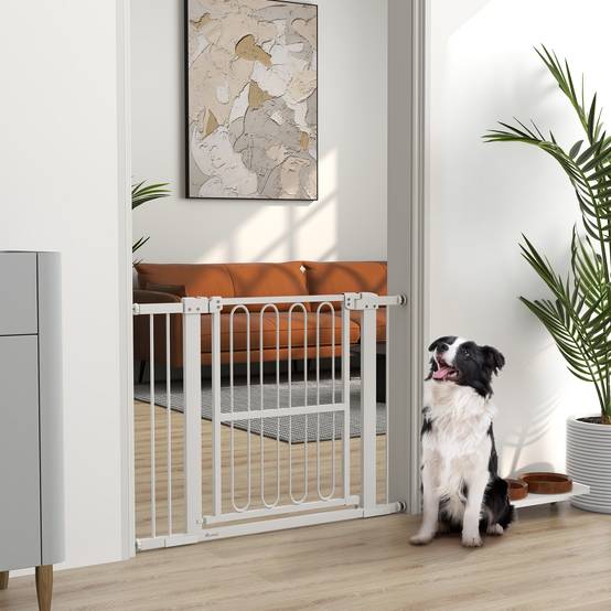 Sans Marque - Barrière de porte pour chien, 76-104 cm, sans perçage, pour escaliers - Image 3