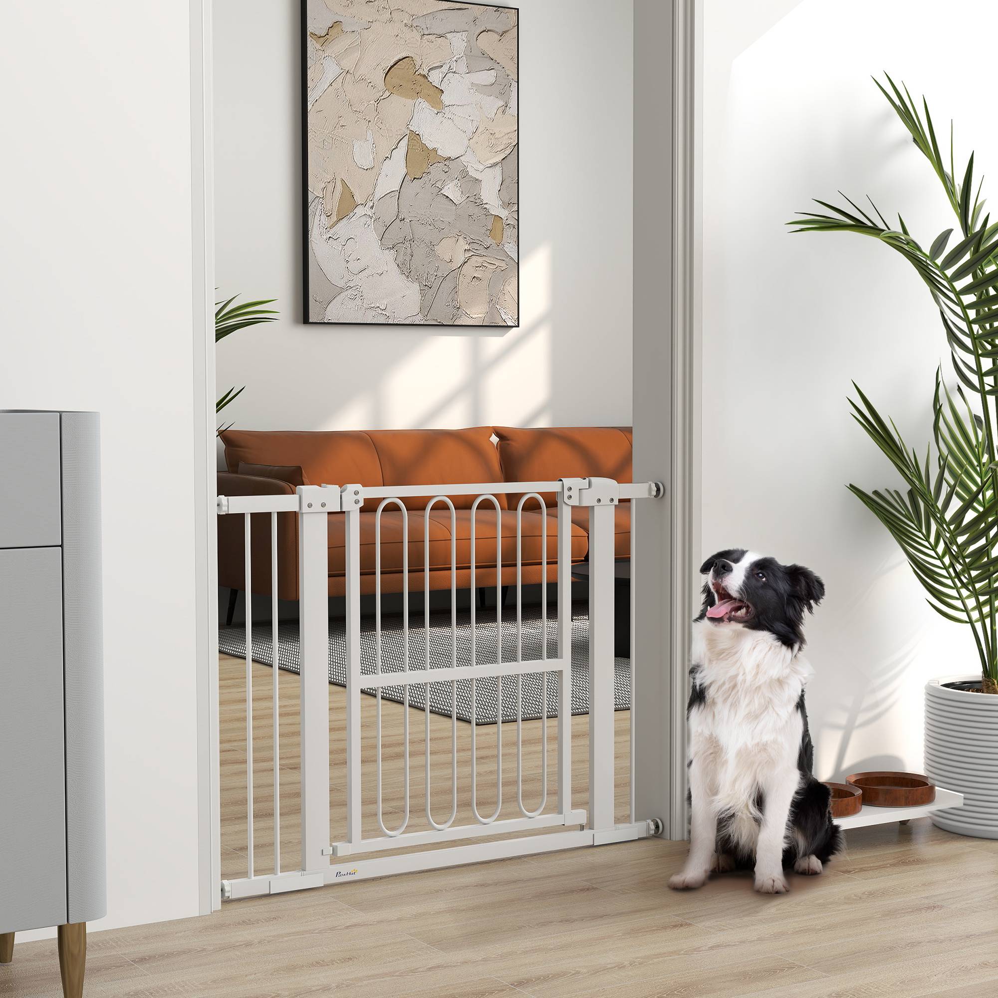 Sans Marque - Barrière de porte pour chien, 76-104 cm, sans perçage, pour escaliers - Image 3