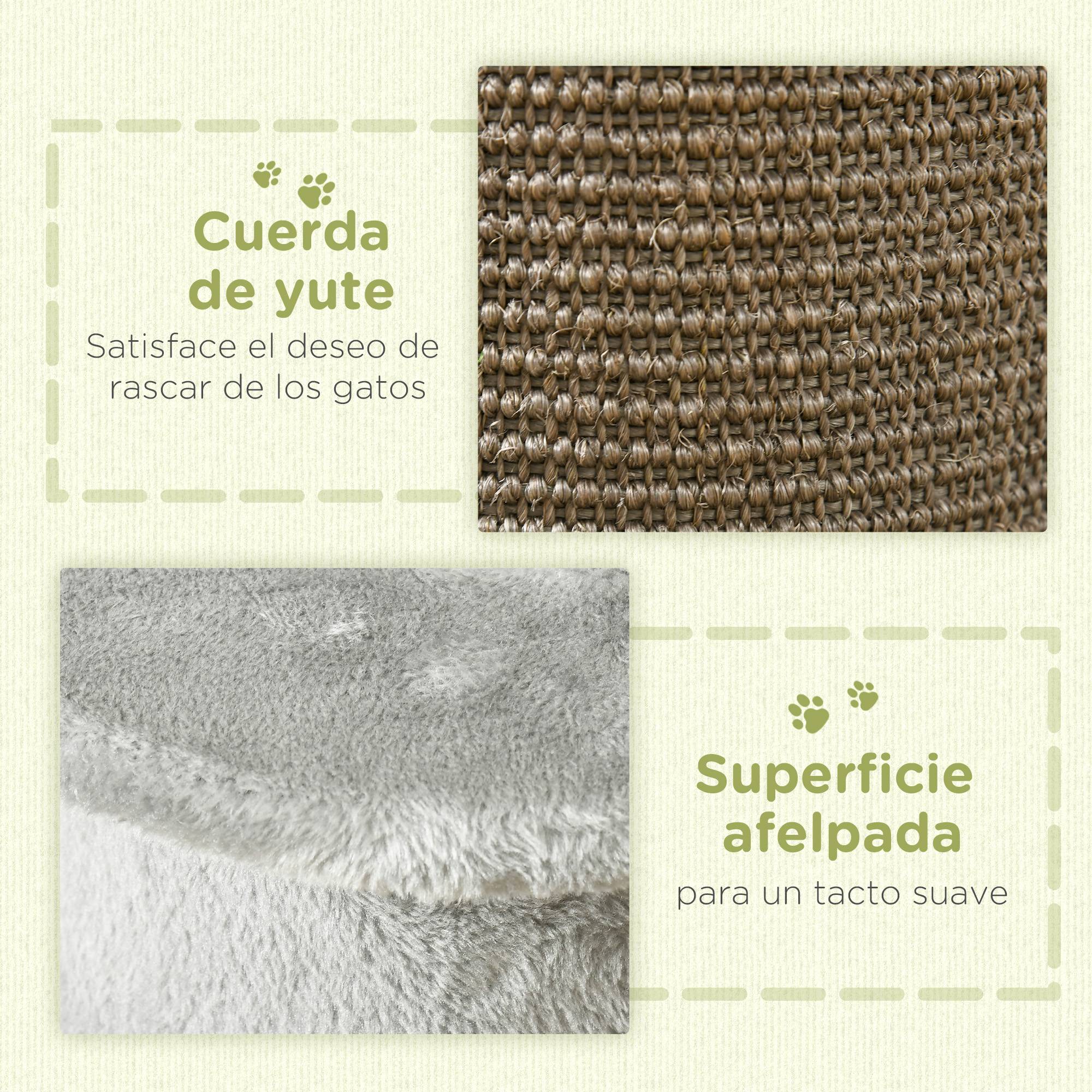 Griffoir pour Chat Poteau en Sisal avec Balles de Jeu Centre d'Activité Stable 34x26x58 cm Gris - ComfortXL Outdoor Living - Image 8