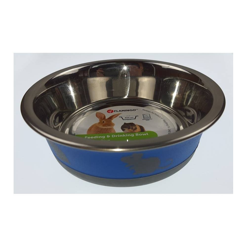 Gamelle Nelly taille ø14 cm, 400 ml, couleur bleu pour rongeur - Imagen 2