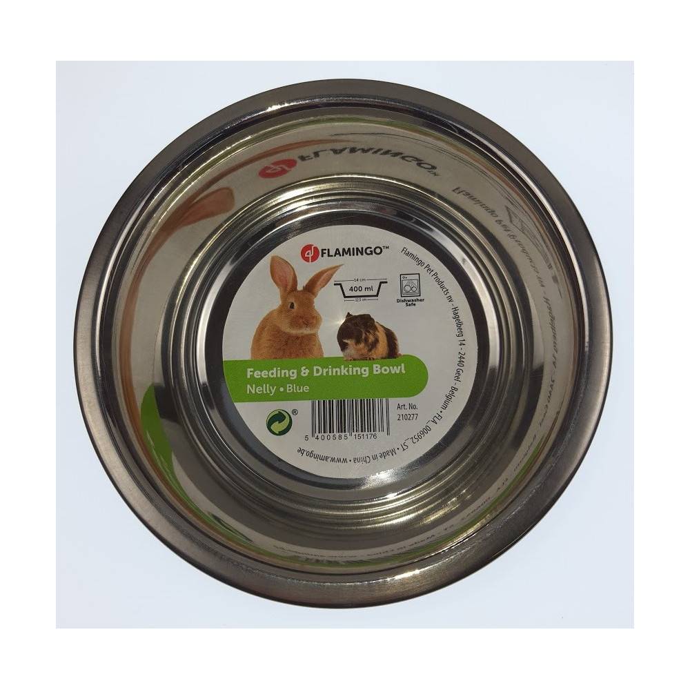 Gamelle Nelly taille ø14 cm, 400 ml, couleur bleu pour rongeur - Imagen 3