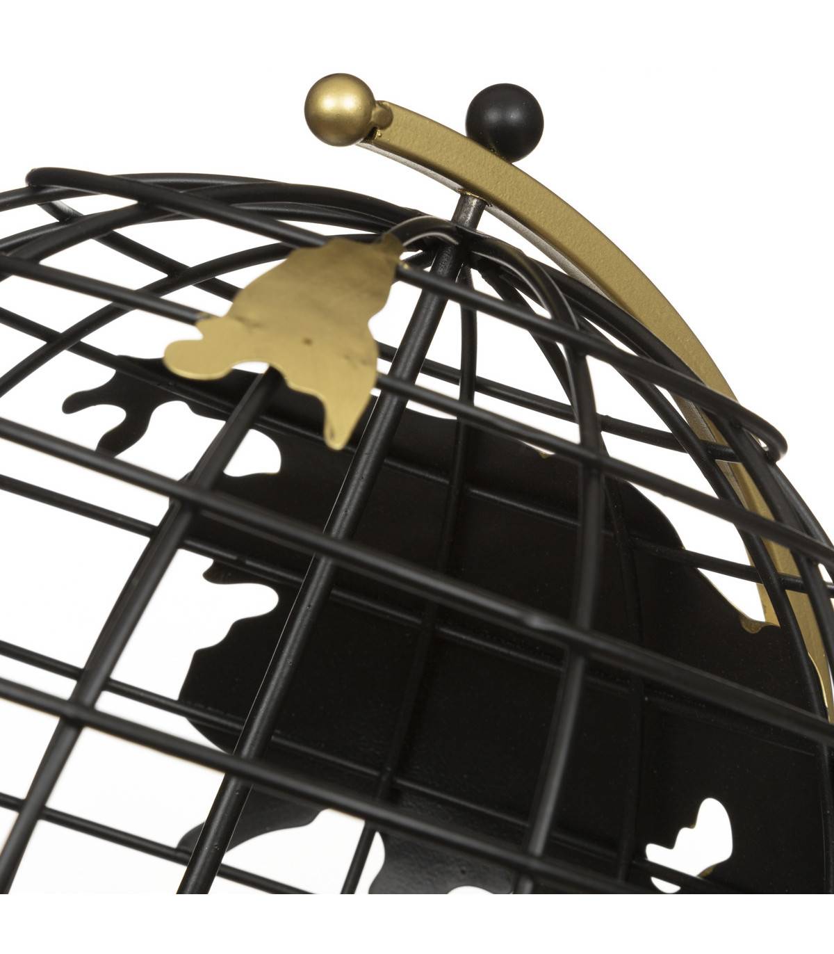 Objet déco Globe sur pied en Métal Doré H 70 cm - Imagen 3