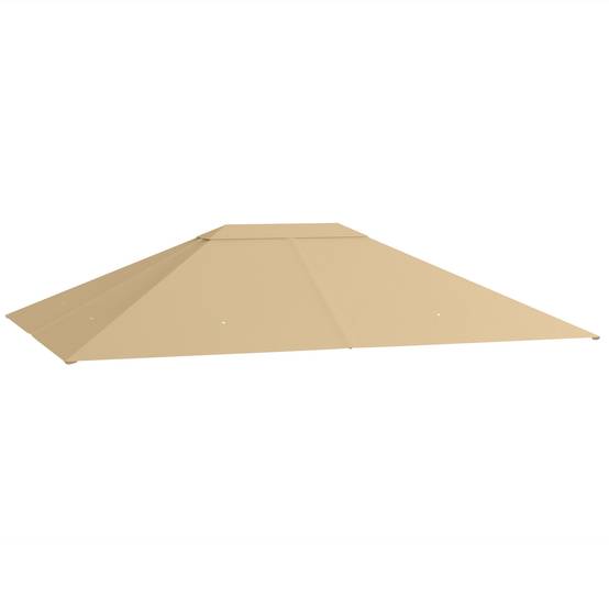 Outsunny - Toile de remplacement pour pavillon tonnelle gazebo 3x4m anti-UV tissu polyester 180g/m² kaki - Outsunny - Image 1