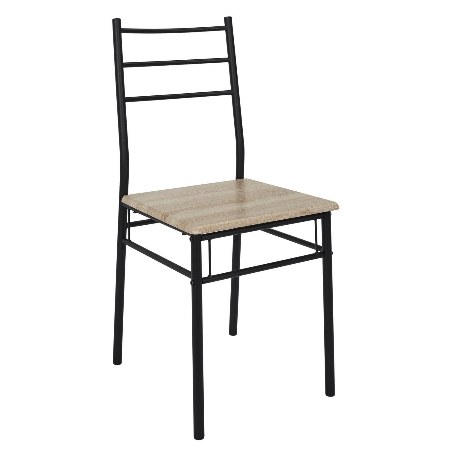 The Home Deco Factory - Ensemble table à manger et 4 chaises Kalo - Marron et noir - The Home Deco Factory - Imagen 5