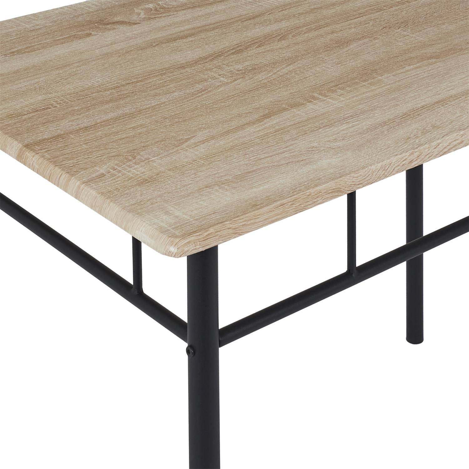 The Home Deco Factory - Ensemble table à manger et 4 chaises Kalo - Marron et noir - The Home Deco Factory - Imagen 7