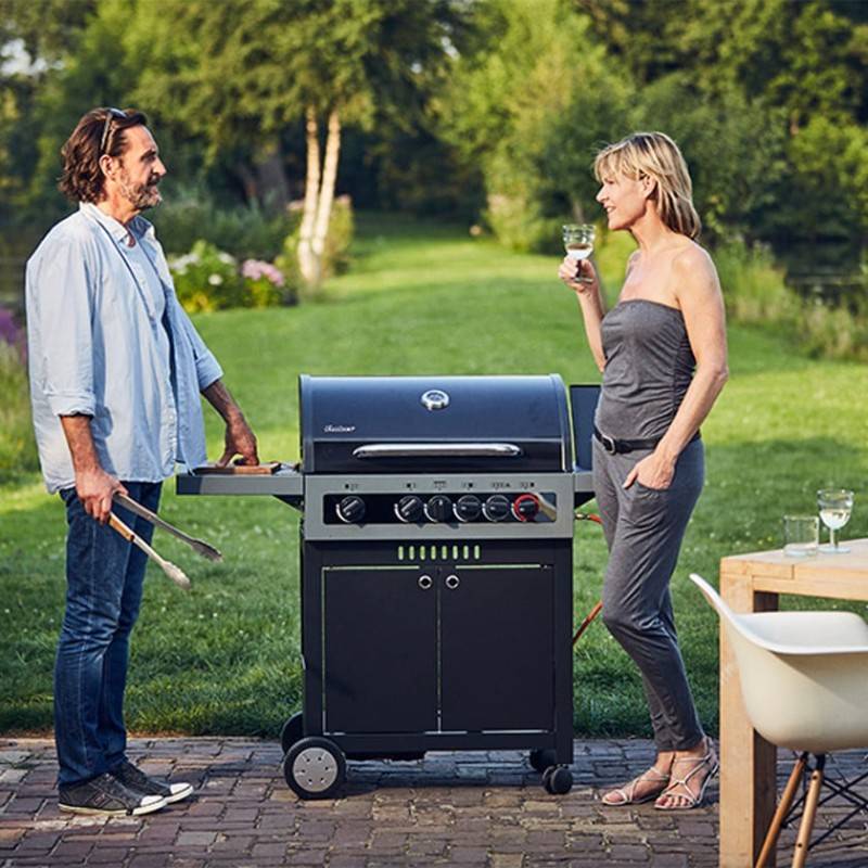 Barbecue Gaz Boston Black 4 K Turbo - ENDERS - Avec SWITCH GRID- 1 Turbo Zone - 1 brûleur arrière infrarouge et latéral - Imagen 8