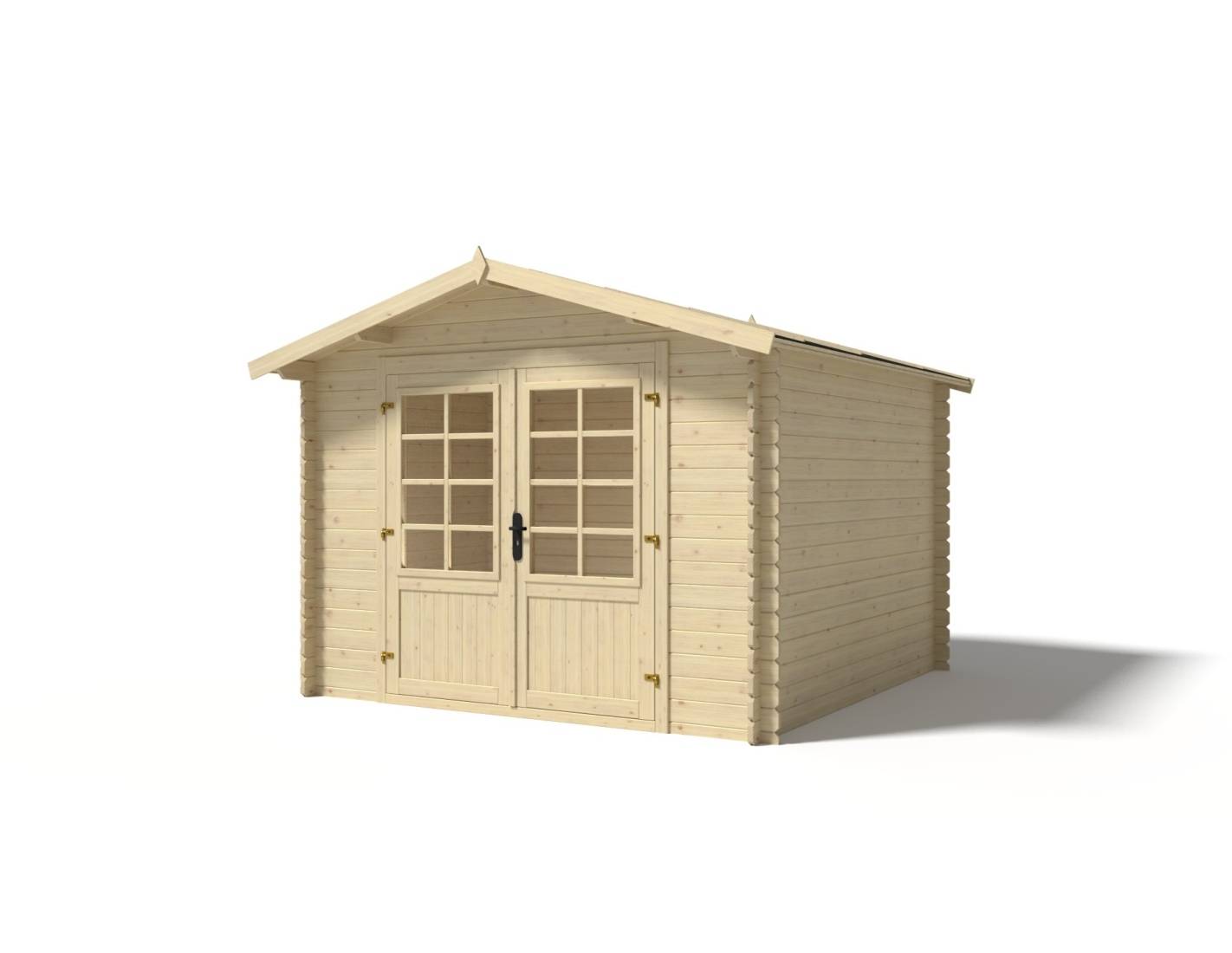 Altanka - Abri de jardin en bois - 9m2 - 3x3m - Ep. 28mm - Couleur: naturel - DOM530 - ALTANKA - Image 1