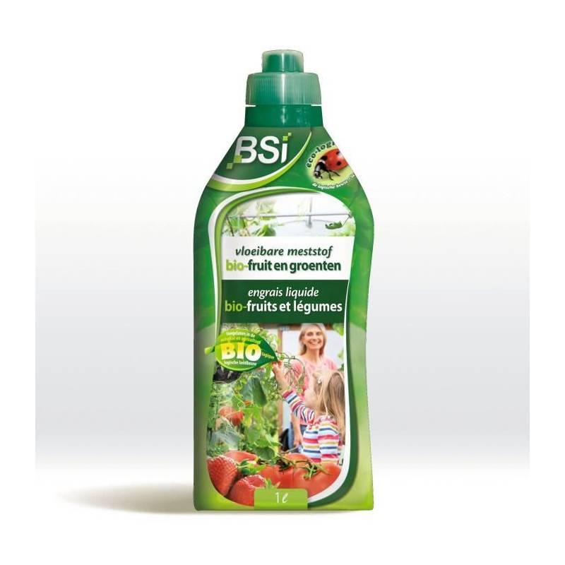 BSI - Engrais Organique Liquide Pour Fruits Et Légumes - Bsi - Stimule La Pousse Et Favorise La Croissance - Avec Oligo-éléments 1l