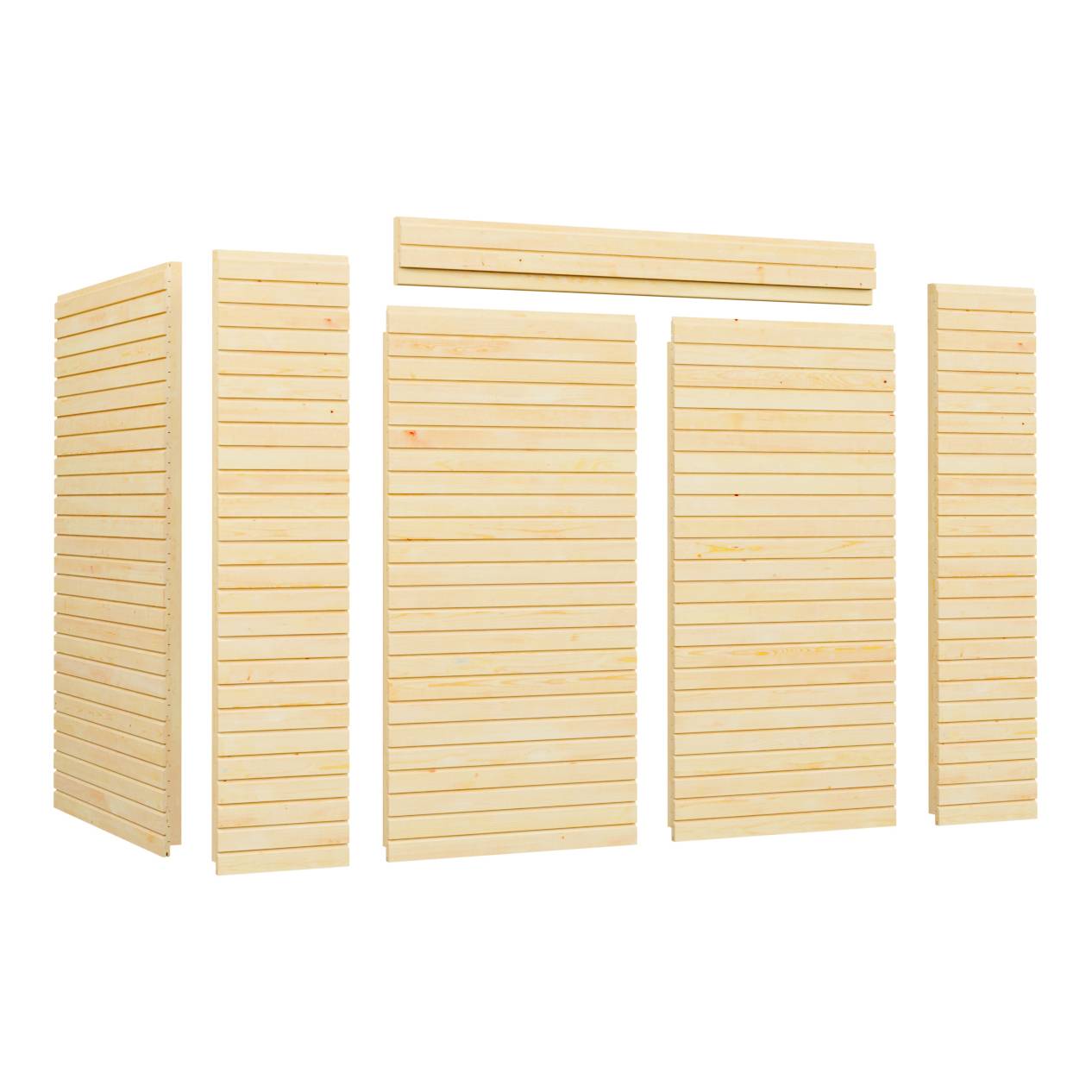 Abri vélos bois Bertilo Fineline 18mm 208 x 103 cm naturel - Image 5