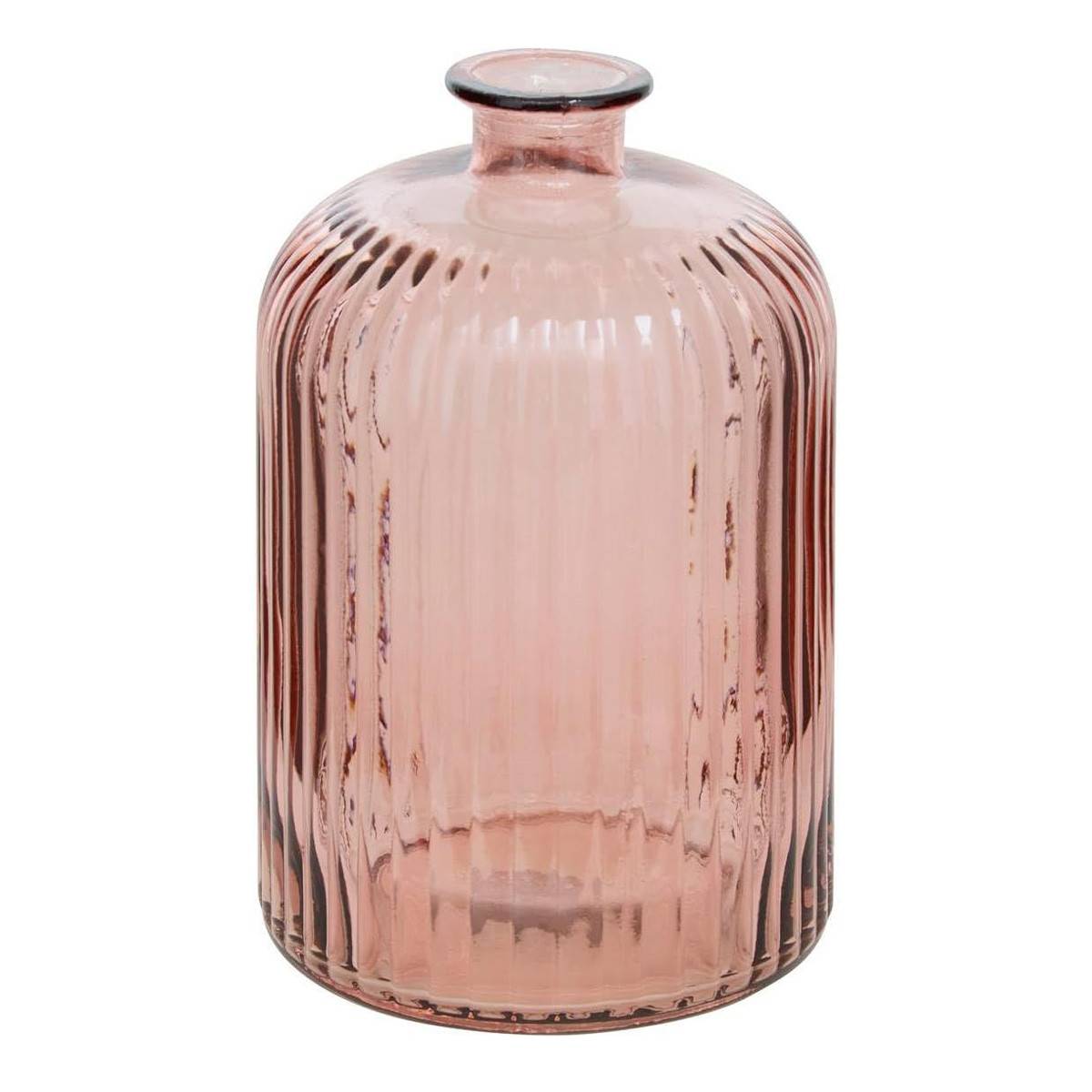 Vase Design en Verre "Luz" 23cm Rose - Image 1