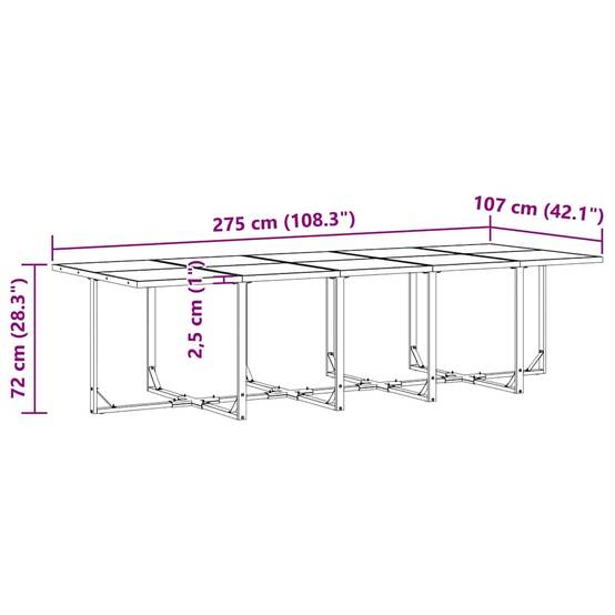 Ensemble de Jardin Repas 14 Personnes Acier Table 10 Chaises 4 Tabourets Noir – ComfortXL Outdoor Living - Image 4
