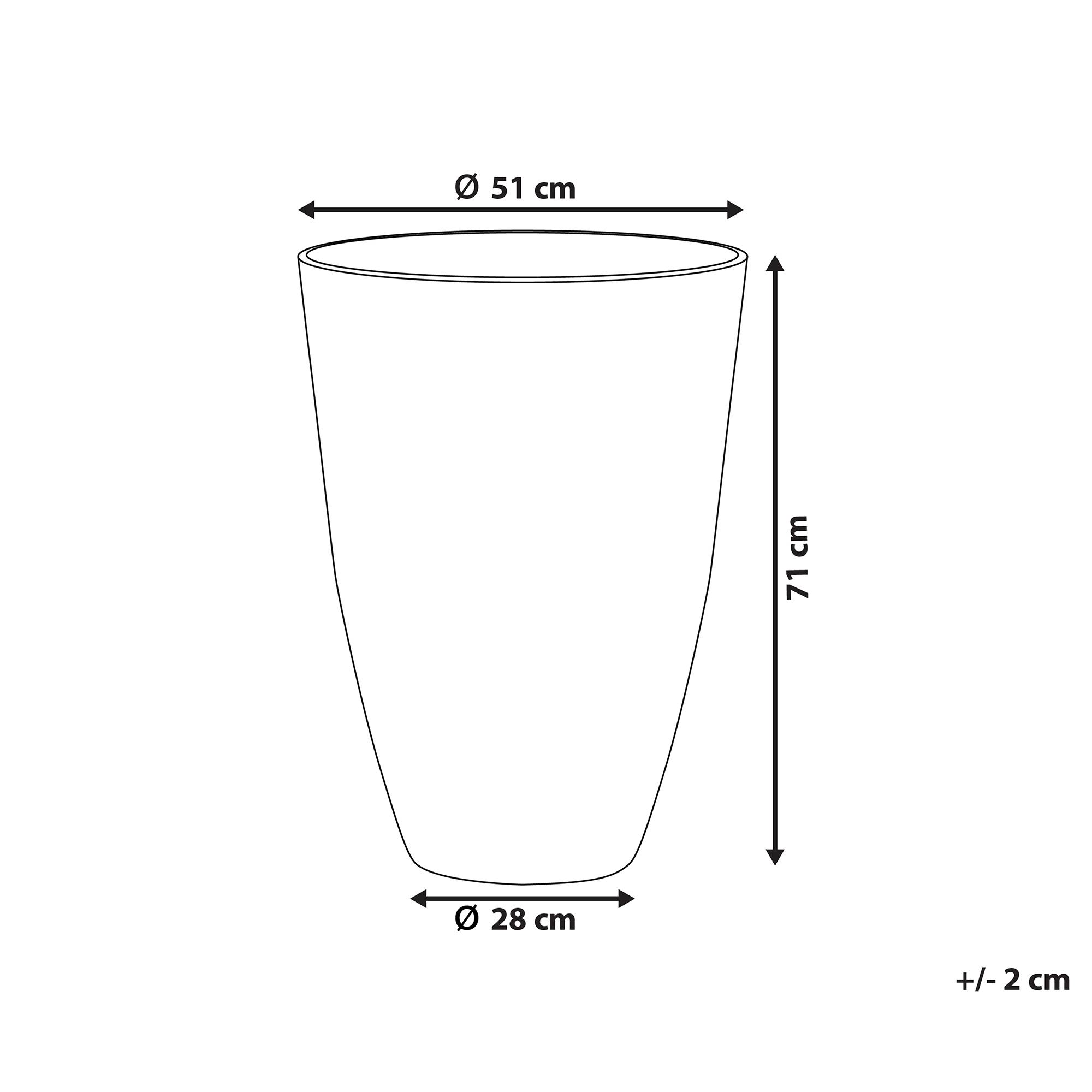 Cache-pot d'extérieur Fibre d'argile Gris CAMIA - Beliani - Image 2