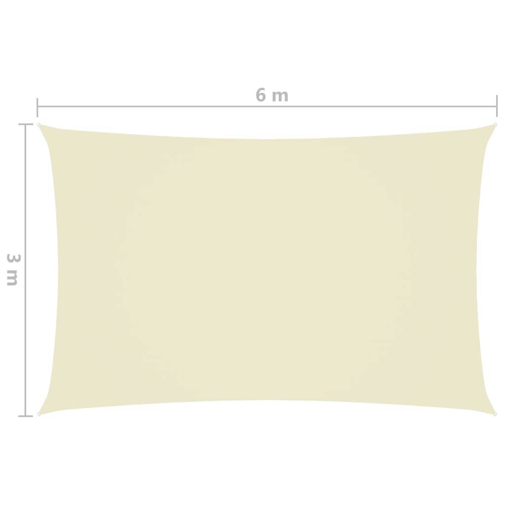 Helloshop26 - Voile toile d'ombrage parasol tissu oxford rectangulaire 3 x 6 m crème - Imagen 6