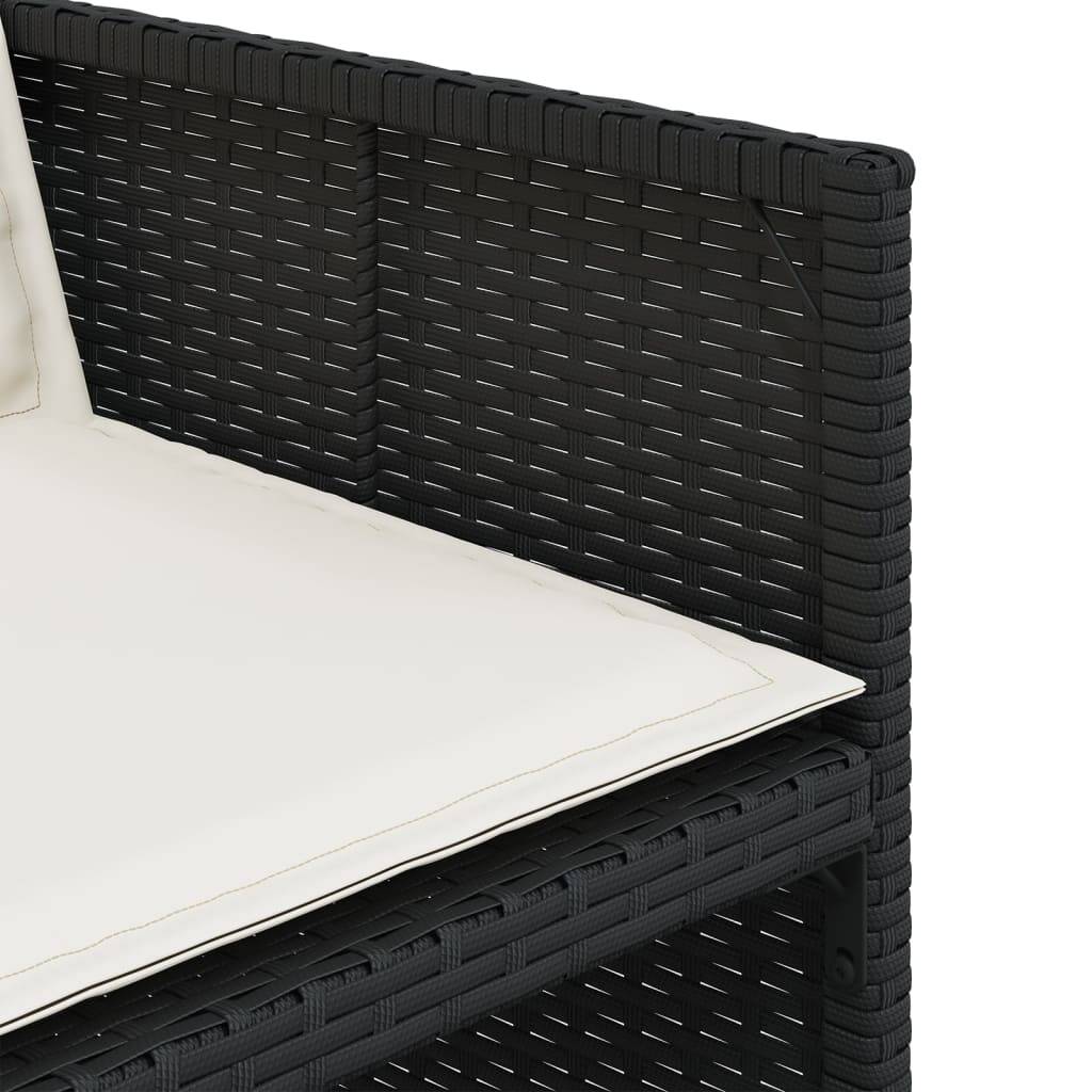 Chaises de jardin lot de 4 avec coussins noir résine tressée 50,5x54x79 cm - PANGIVO - Image 10