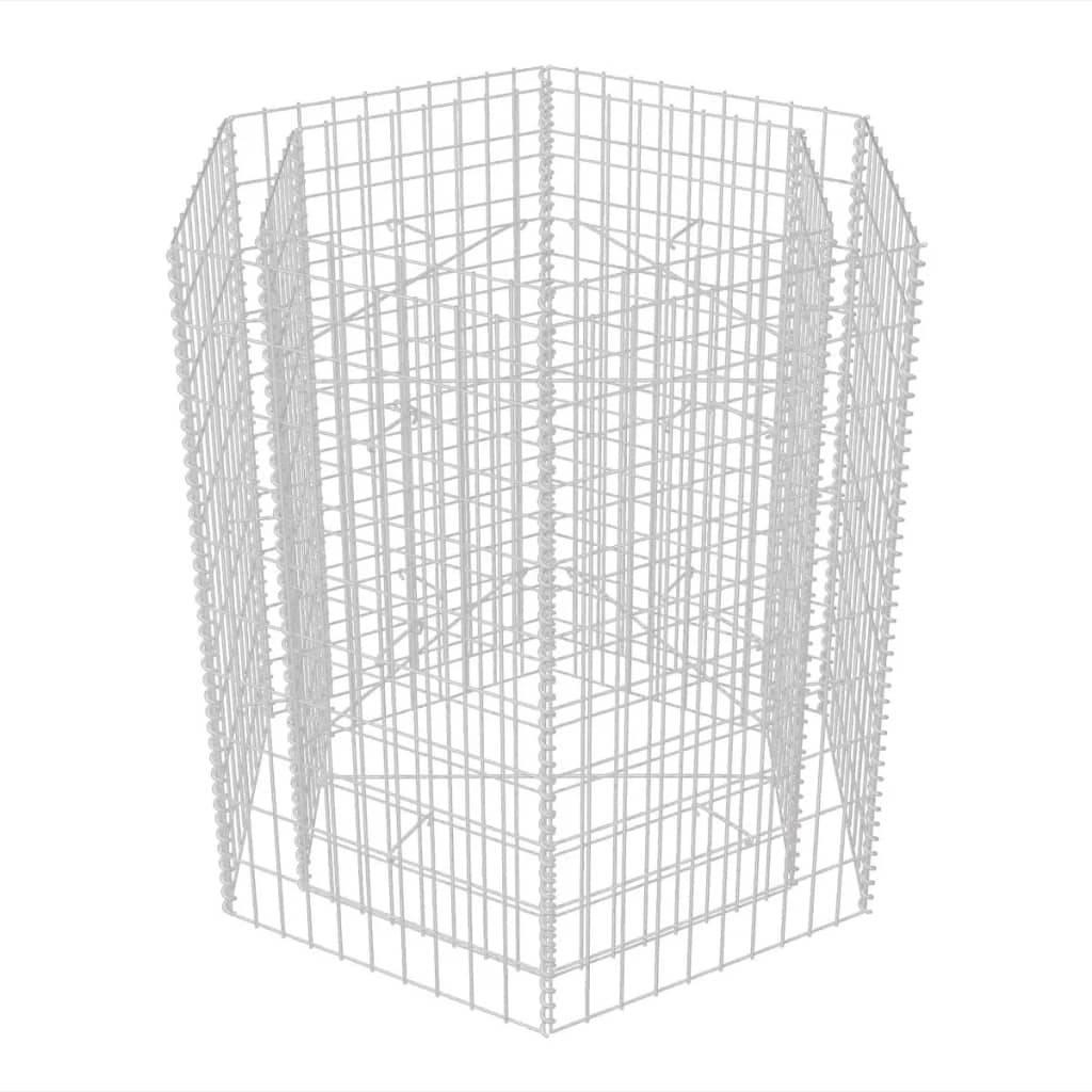 Helloshop26 - Jardinière lit surélevé plantes fleurs jardin à gabion he x agonale 100 x 90 x 100 cm - Imagen 2